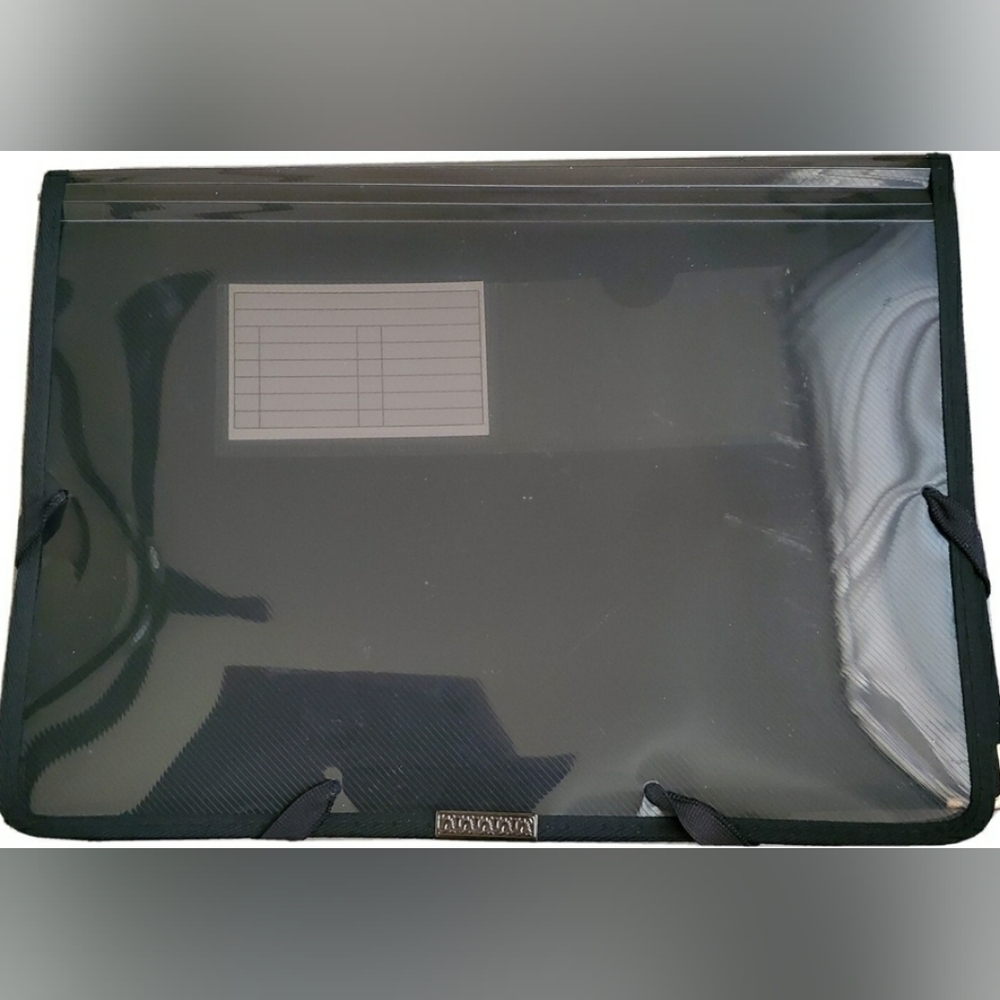 (Pack of 6) Black Document Holders with Label Slot